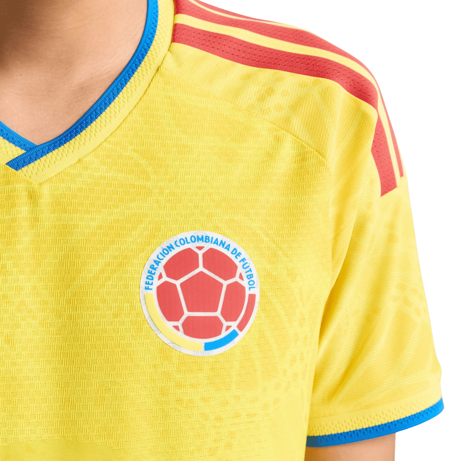 adidas Men's Munoz Colombia 2026 Authentic Home Jersey (Impact Yellow)