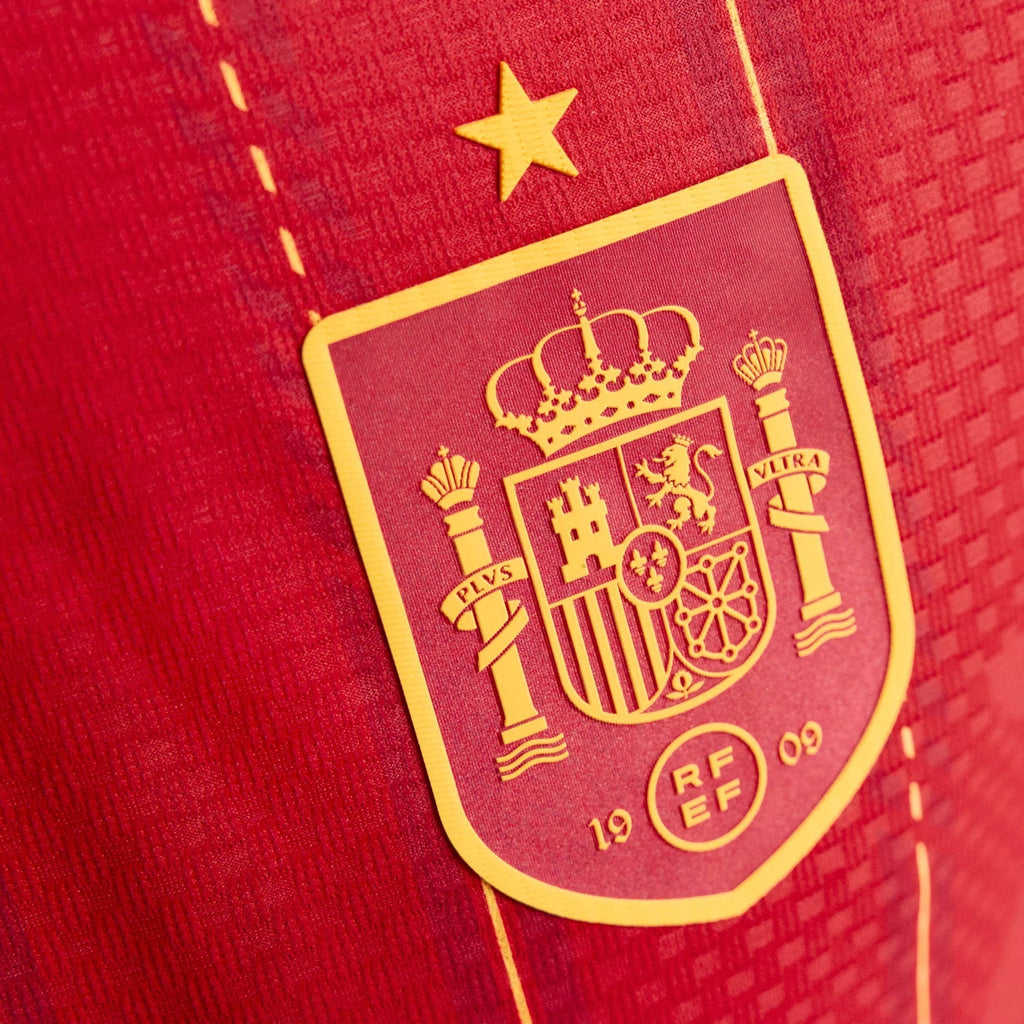 adidas Men's Olmo Spain Authentic World Cup Home Jersey 2026 (Vivid Red)