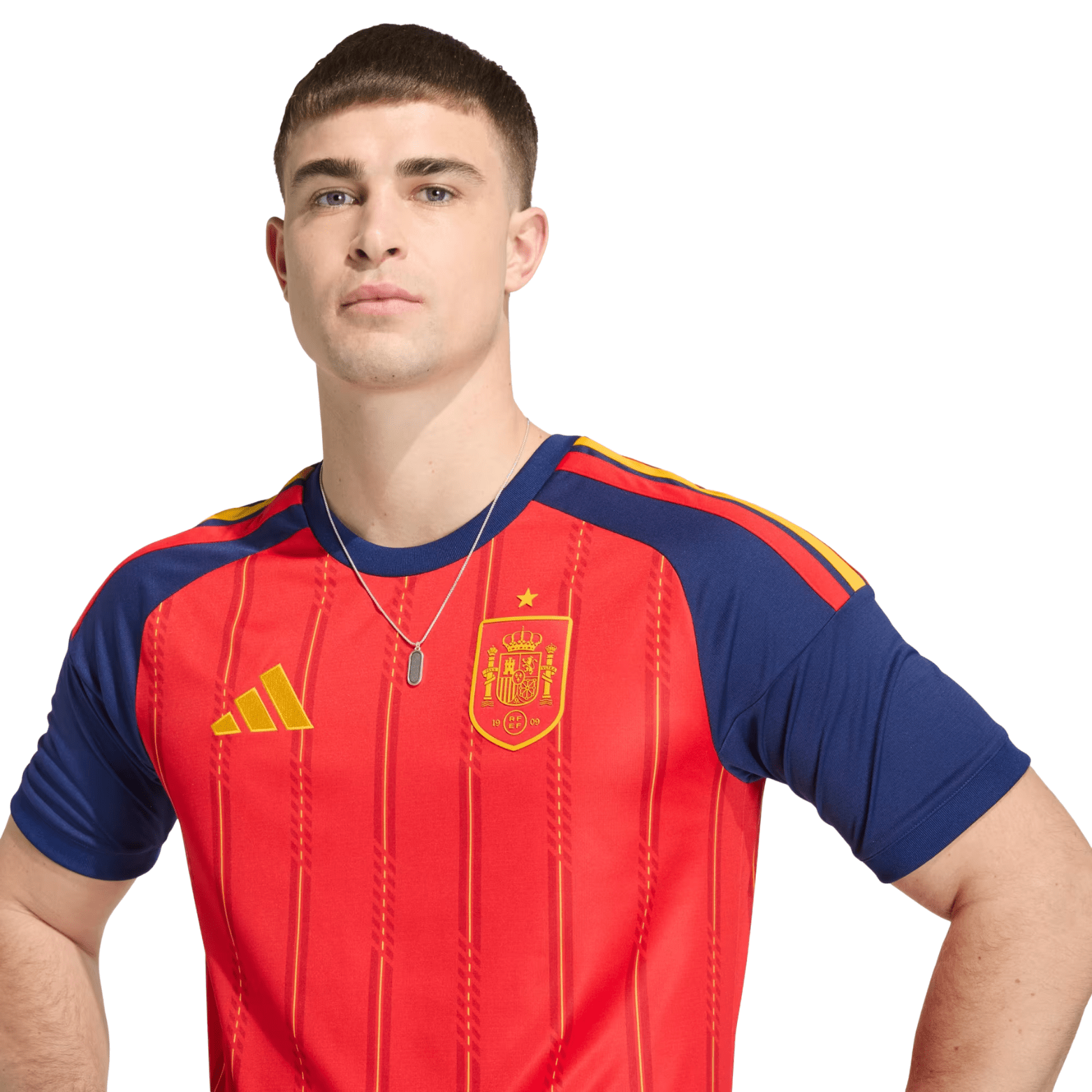 adidas Men's Laporte Spain World Cup Home Jersey 2026 (Vivid Red)