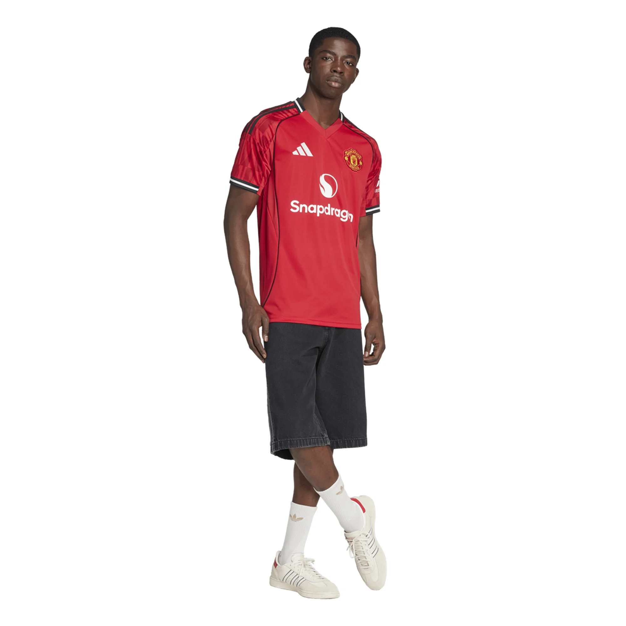 adidas Hojlund Men's Manchester United Home Jersey 25/26 w/ EPL + NRFR Patches (Red)