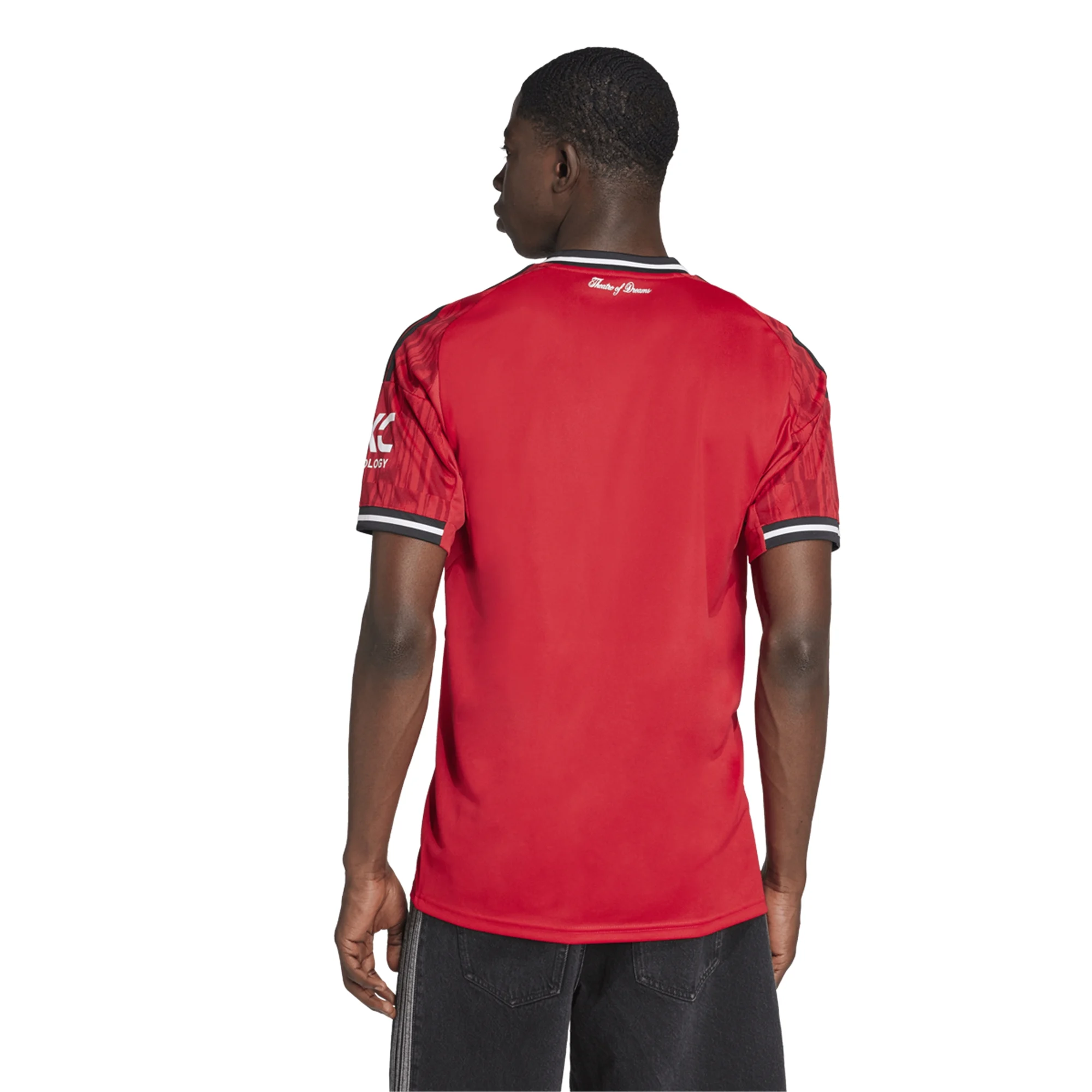 adidas Mazraoui Men's Manchester United Home Jersey 25/26 w/ EPL + NRFR Patches (Red)