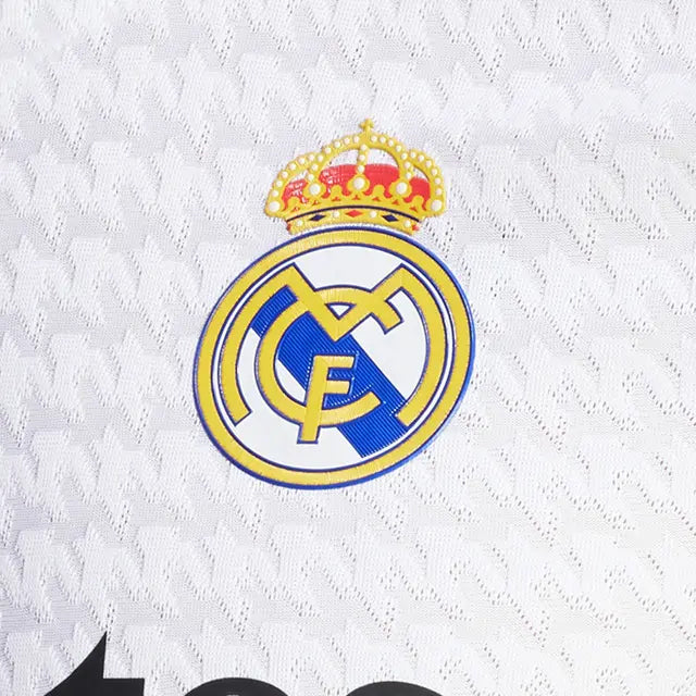 adidas Alaba Real Madrid Authentic Home Jersey w/ La Liga Patches 24/25 (White/Black)