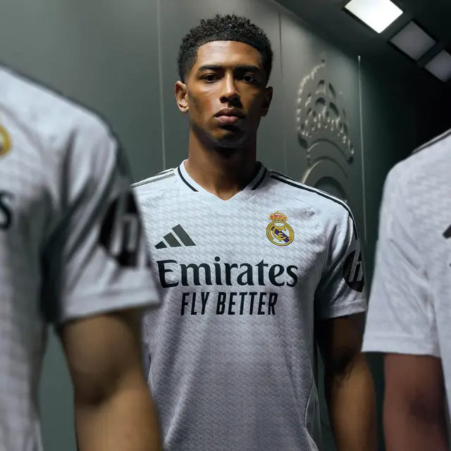 adidas Carvajal Real Madrid Authentic Home Jersey w/ La Liga Patches 24/25 (White/Black)