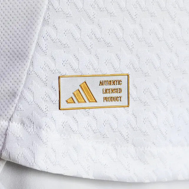 adidas D. Ceballos Real Madrid Authentic Home Jersey w/ La Liga Patches 24/25 (White/Black)