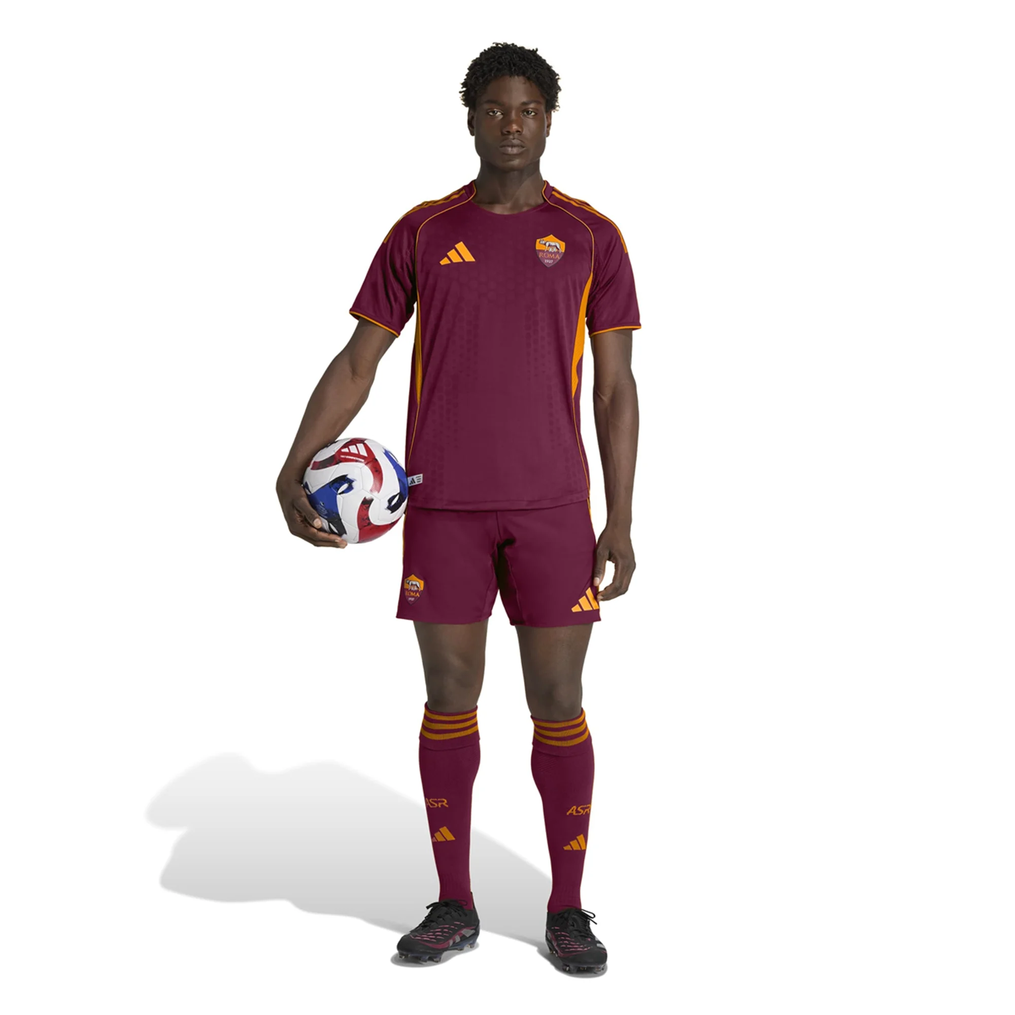 adidas Roma Authentic Bryan Cristante Home Jersey w/ Serie A Patch 25/26 (Burgundy)