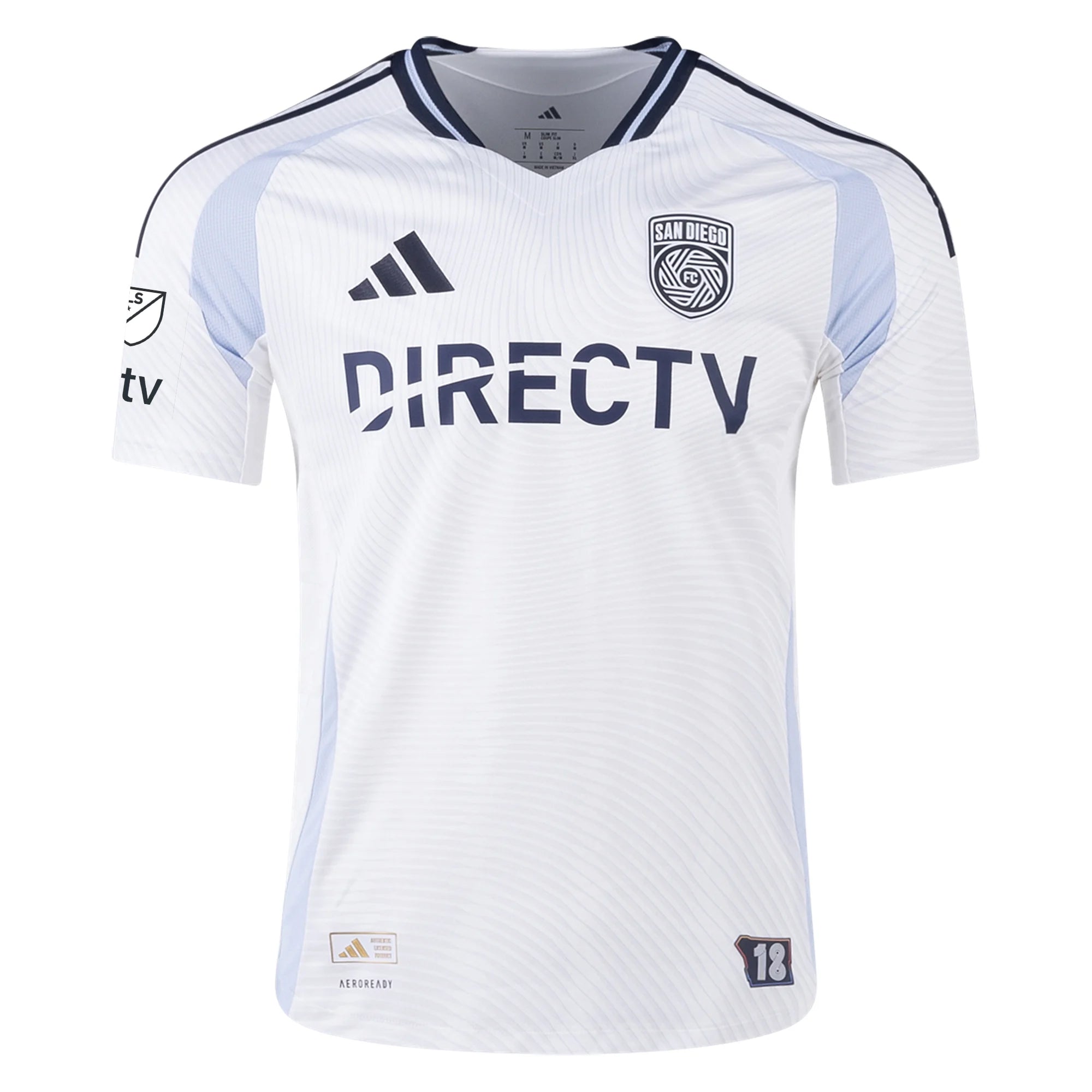 adidas San Diego FC Authentic Willy Kumado Away Jersey 25/26 w/ MLS & Apple Patch (White)