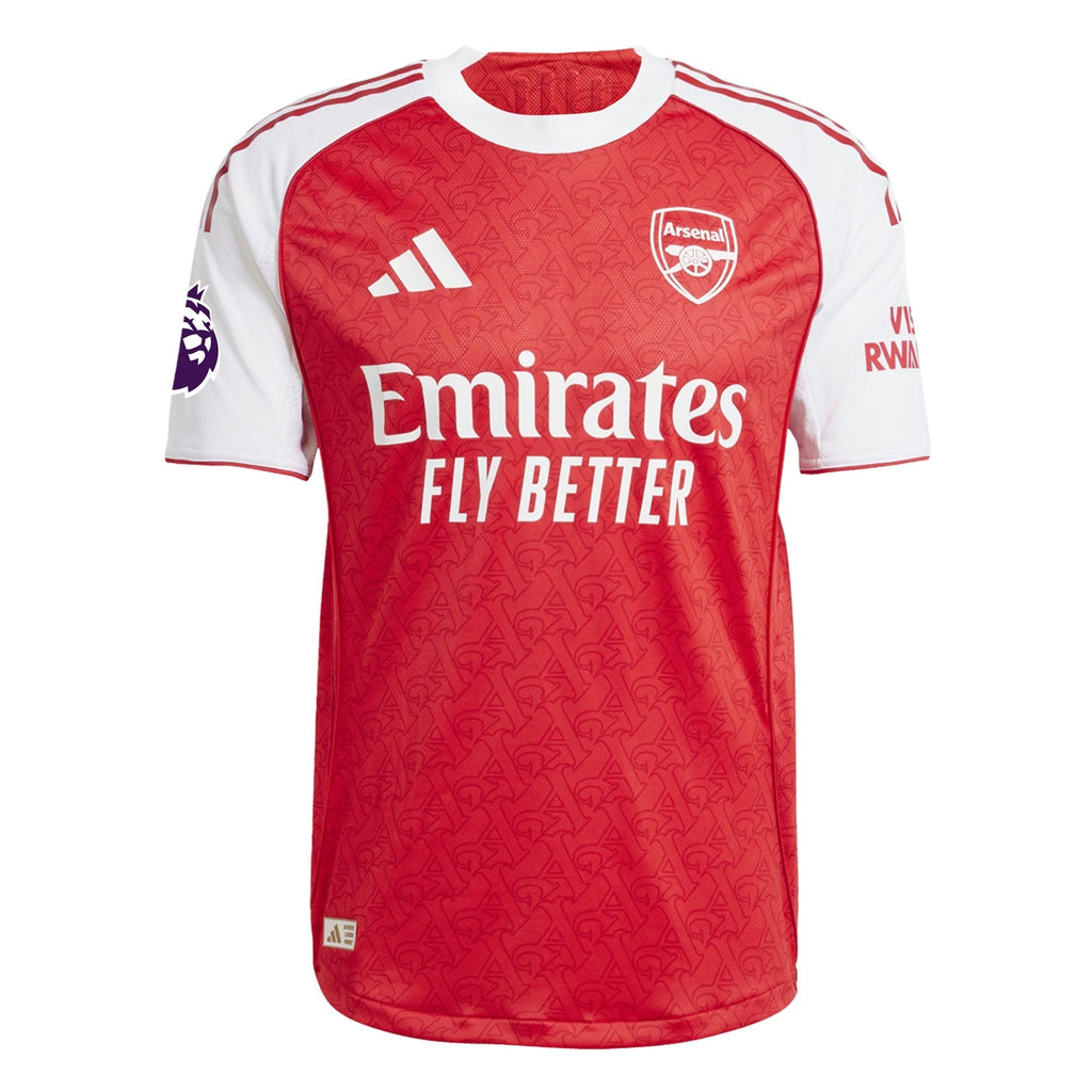 adidas Mikel Merino Arsenal FC Authentic Home Jersey 25/26 w/ EPL Patch (Better Scarlet/White