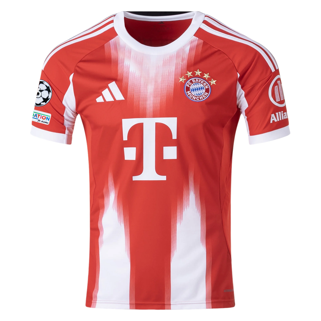 adidas Bayern Munich Luis Diaz Home Jersey w/ Champions League Patches 25/26 (Red)