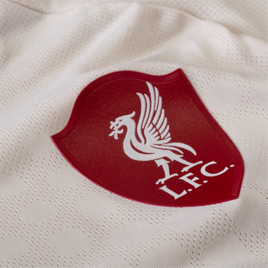adidas Men's Liverpool Authentic Milos Kerkez Away Jersey w/ Champions League Patches 25/26 (Wonder White)