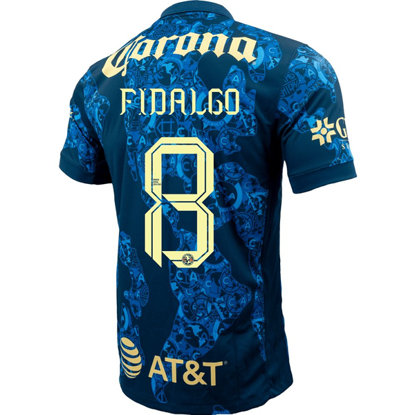Nike Club America Fidalgo Away Jersey w/ Liga MX C24 Patch 24/25 (Valerian Blue/Lemon Chiffon)