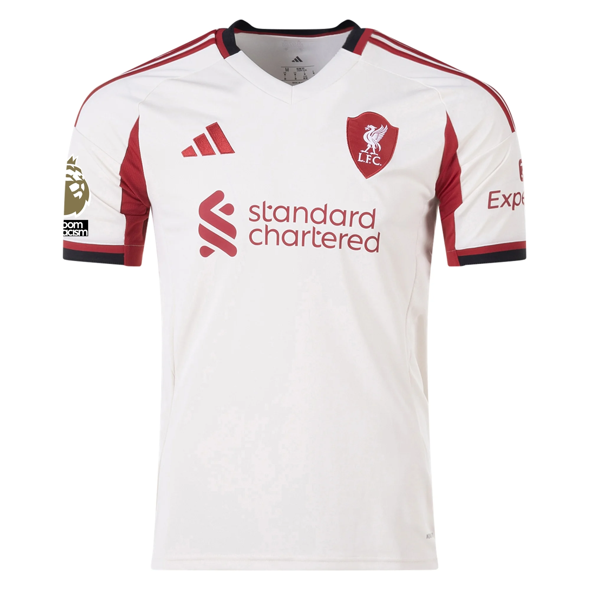 adidas Men's Liverpool Andy Robertson Away Jersey w/ EPL Champions Patch 25/26 (Wonder White)