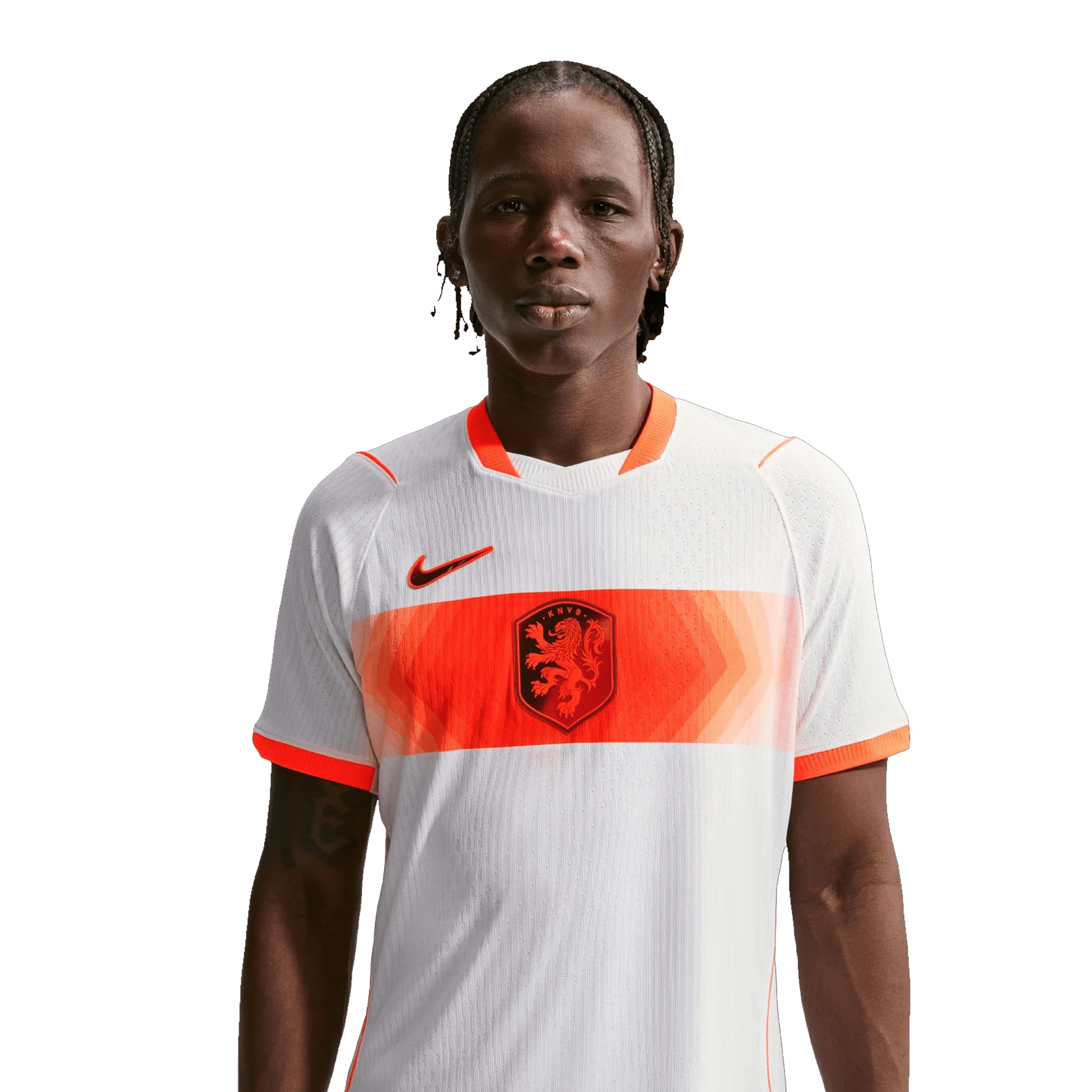Nike Mens Netherlands Virgil Van Dijk Match Authentic Away Jersey 2026 (White/Hyper Crimson)