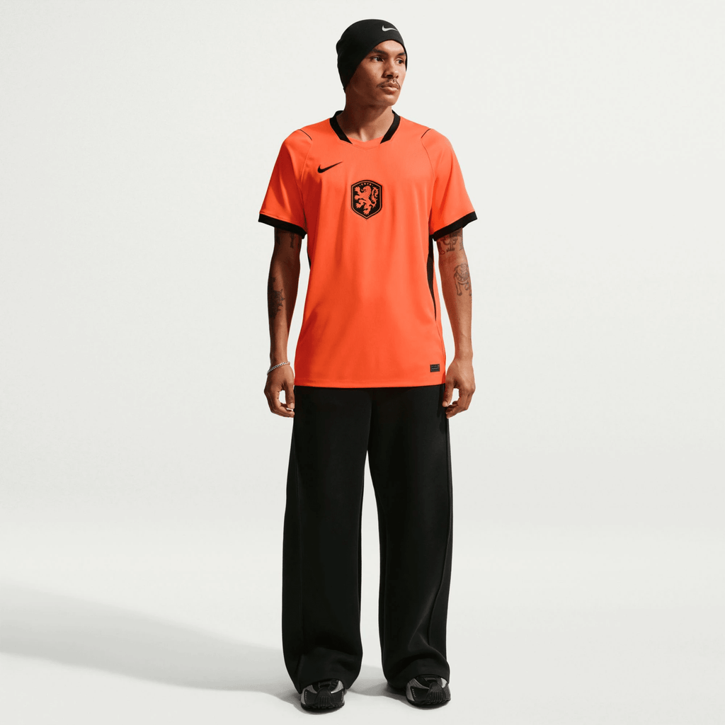 Nike Netherlands Jurrien Timber Home Jersey 2026 (Hyper Crimson/Black)