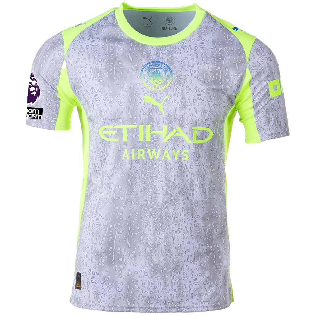 Puma Men's Manchester City Ait- nouri Third Jersey w/ EPL + No Room For Racism Patches 25/26 (Cool Weather/Pro Green)