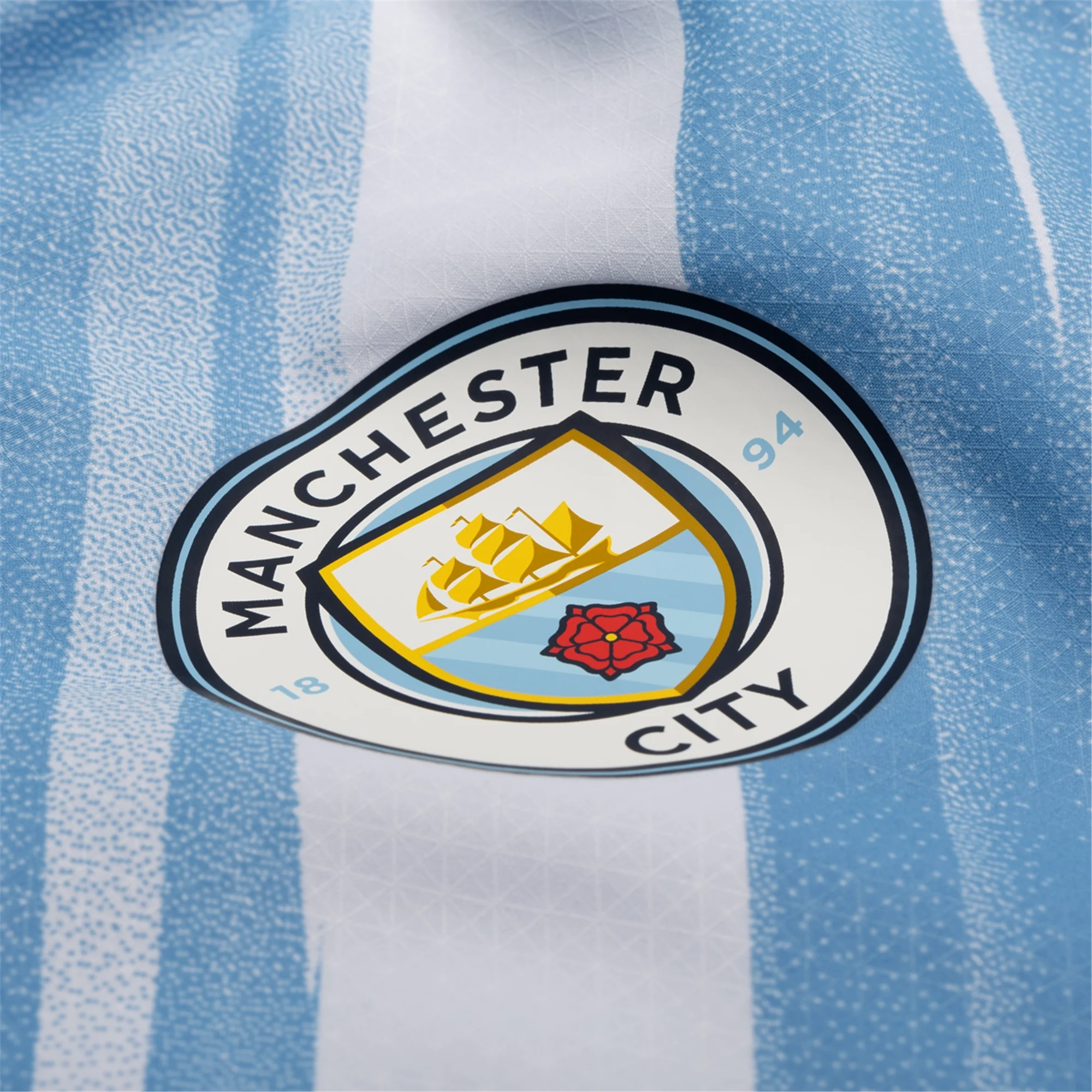 Puma Manchester City Authentic Gvardiol Home Jersey w/ Champions League Patches 25/26 (Team Light Blue/White)